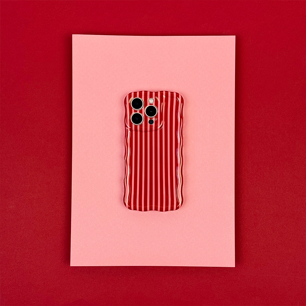 Wavy Phone Case - Mulberry Stripes