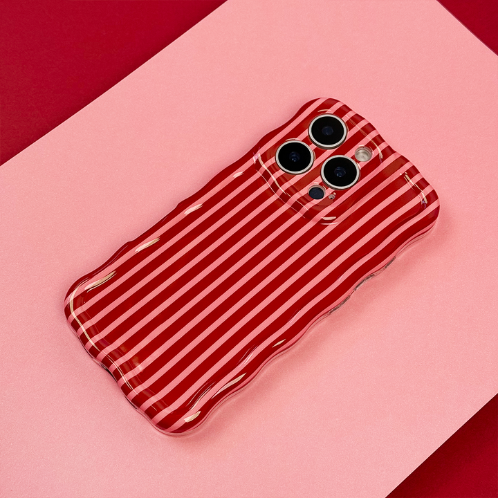 Wavy Phone Case - Mulberry Stripes