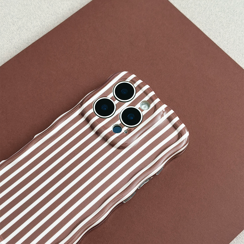 Wavy Phone Case - Chestnut Stripes
