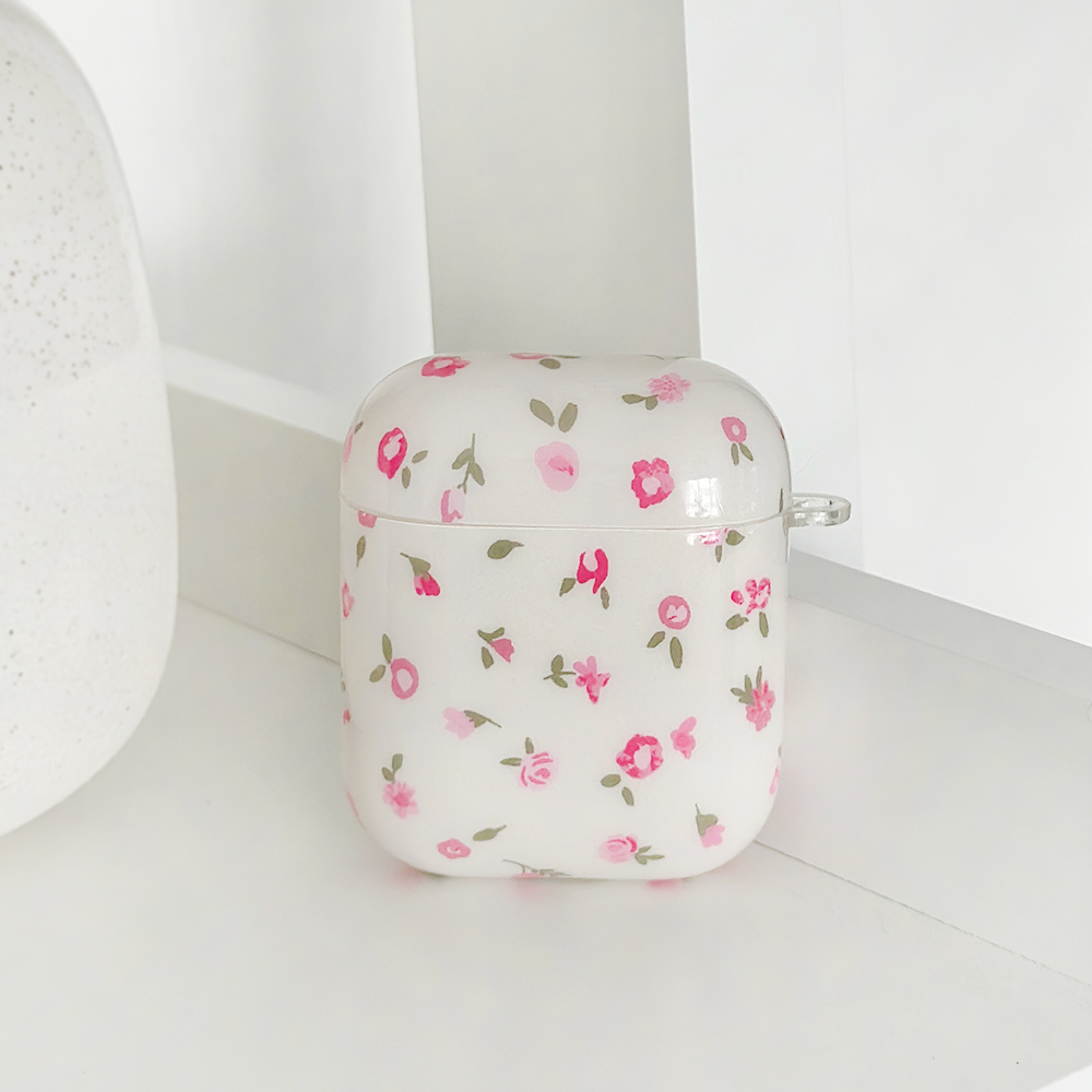 Airpods Case - Pink Watercolour Flowers