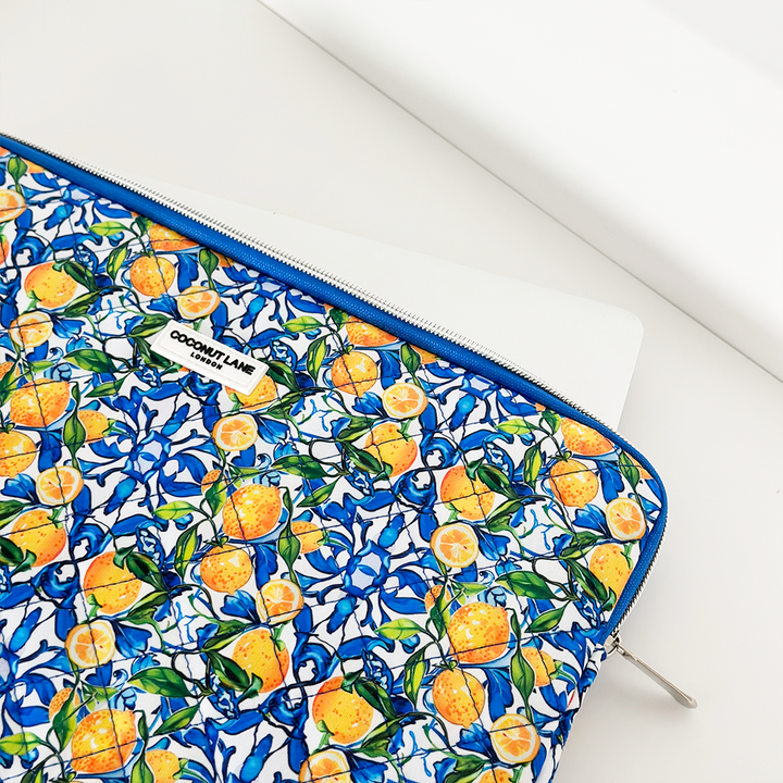 Quilted Amalfi Lemon Laptop Sleeve