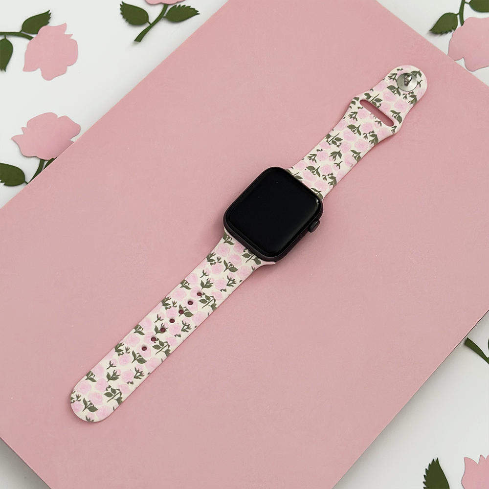 NEW - Buy Me Roses Baby Pink Apple Watch Strap