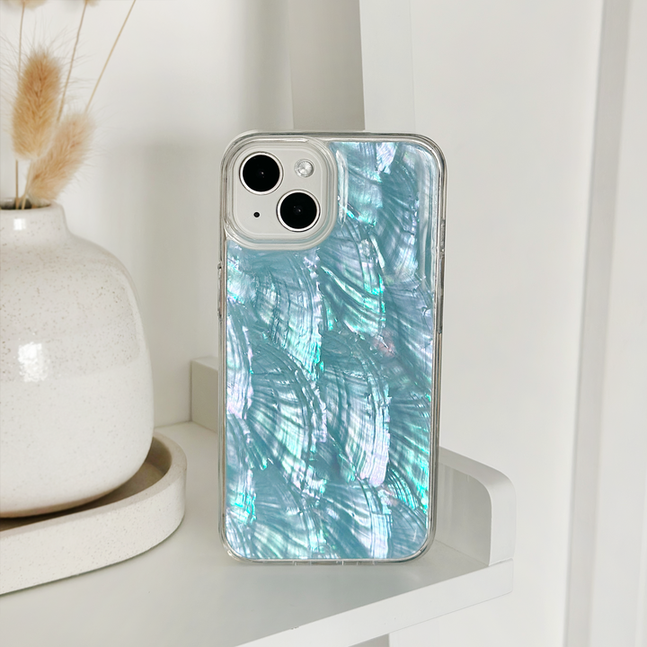 Real Natural Shell Phone Case - Blue