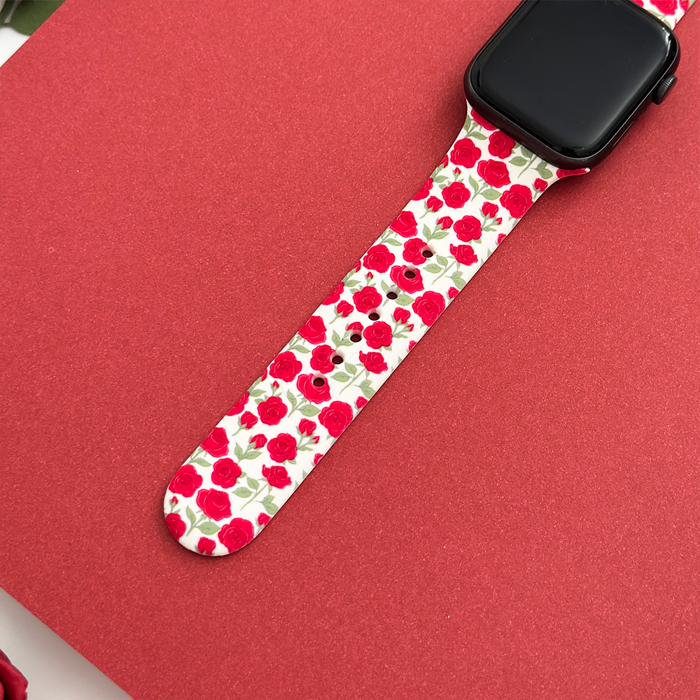 NEW - Buy Me Roses Crimson Apple Watch Strap