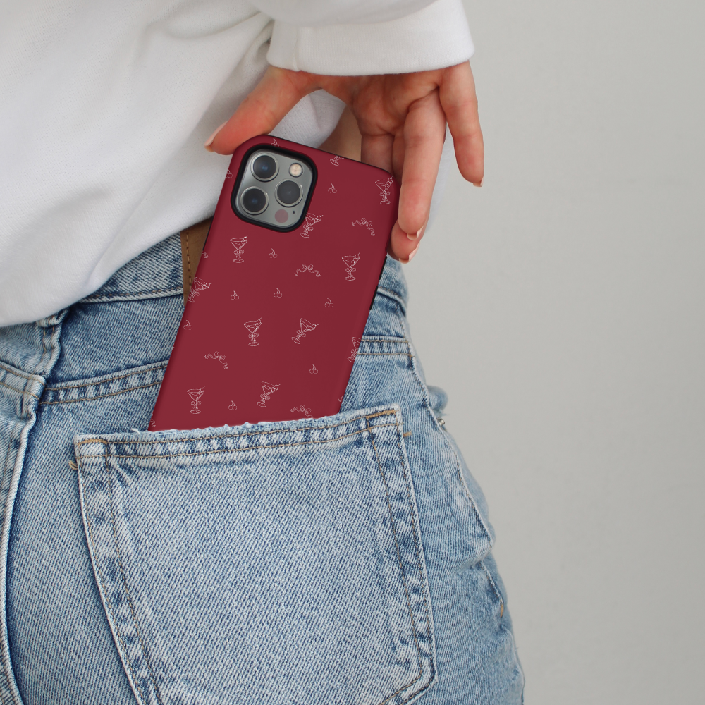 Tough Phone Case - Cherry Martini