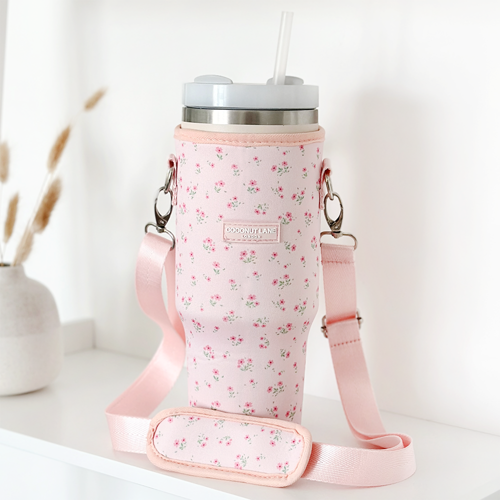 Tumbler Carry Case - Ditsy Floral Pink