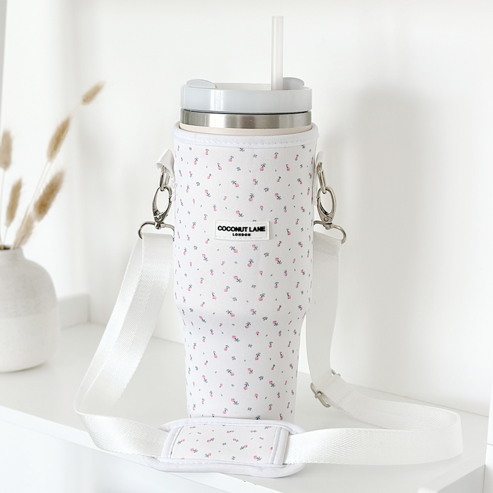 Tumbler Carry Case - Ditsy Floral White