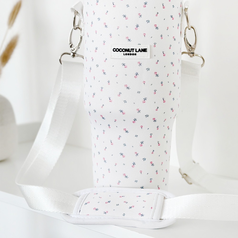 Tumbler Carry Case - Ditsy Floral White