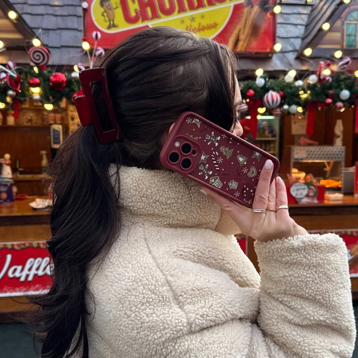 Burgundy Christmas Phone Case