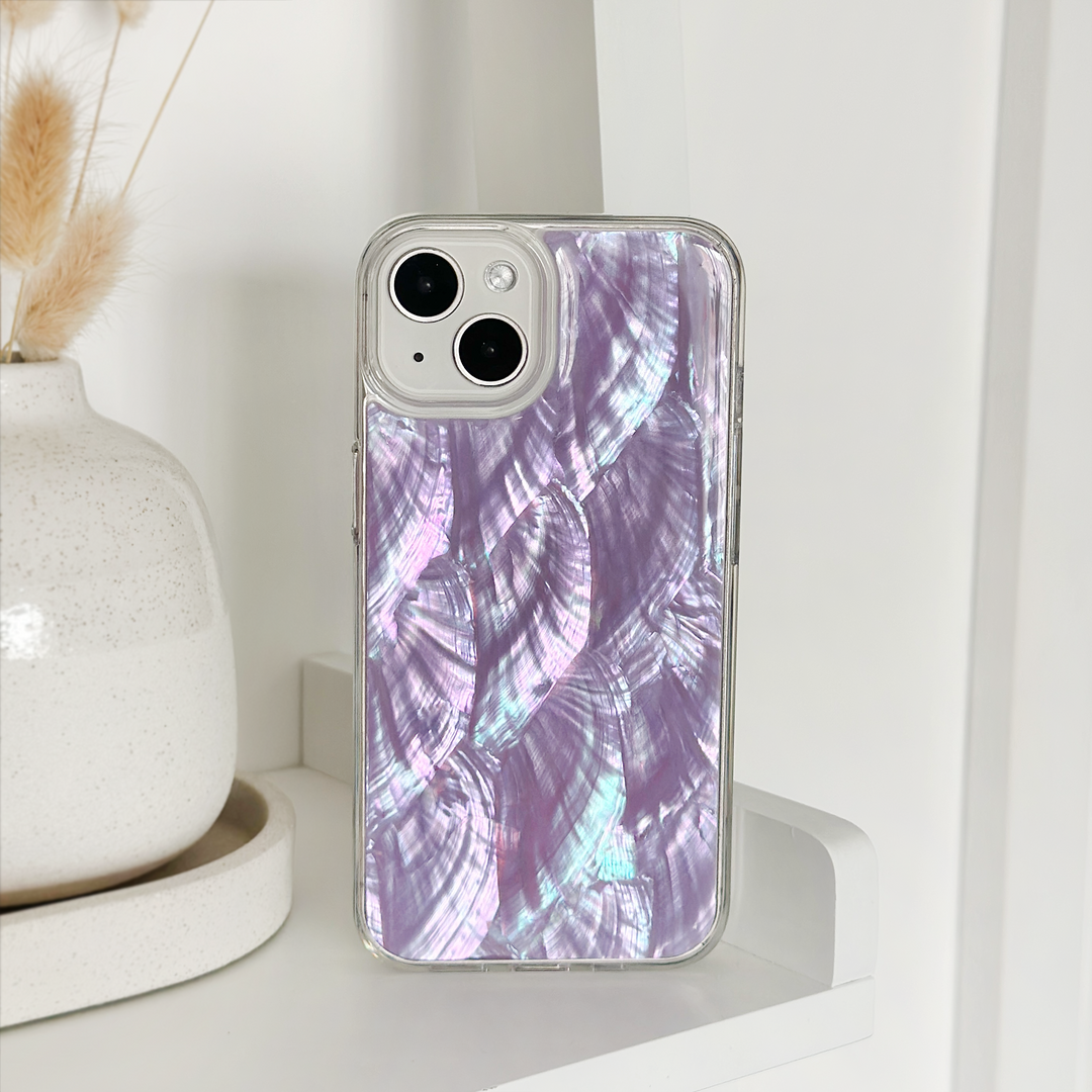 Real Natural Shell Phone Case - Lilac