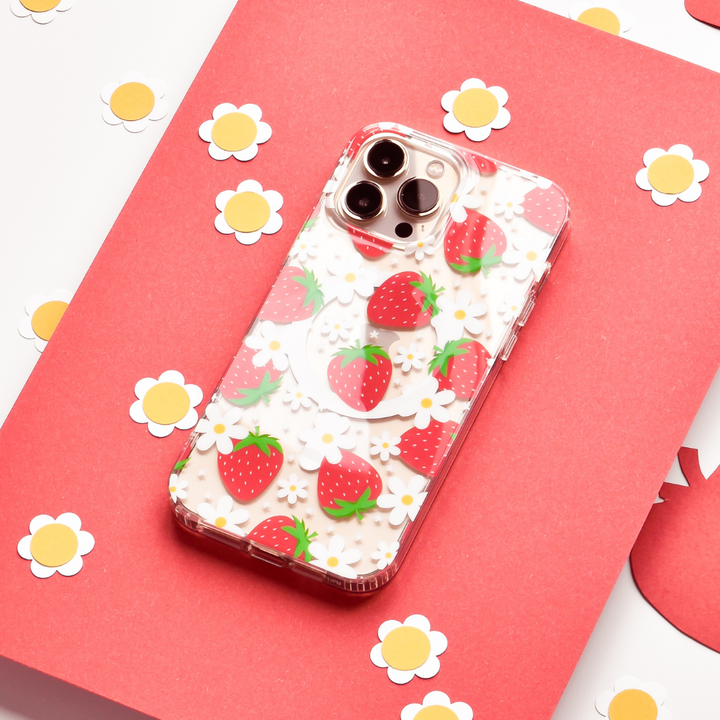 Clear MagSafe® Phone Case - Berry Cute Strawberry