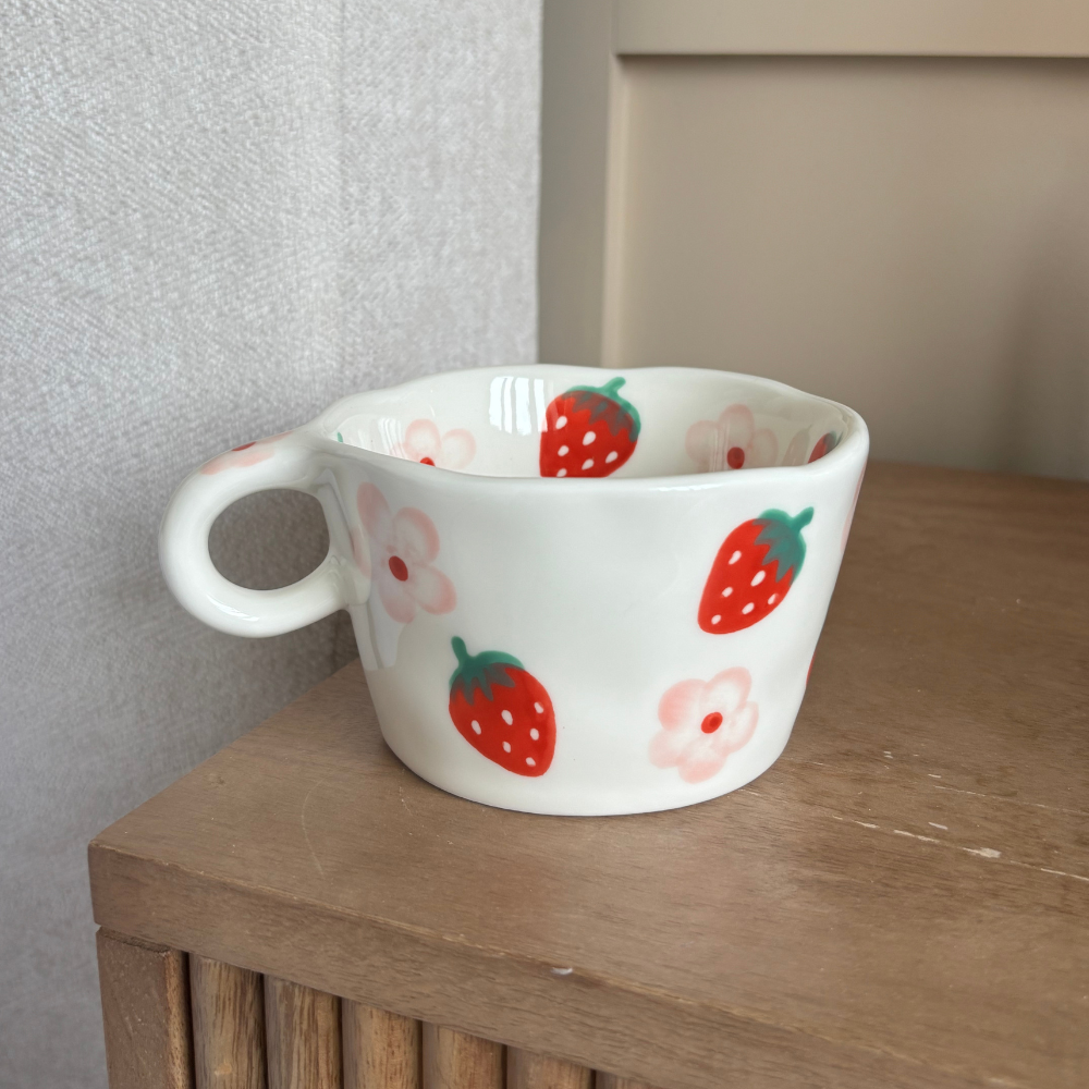 Strawberries & Flowers Mug