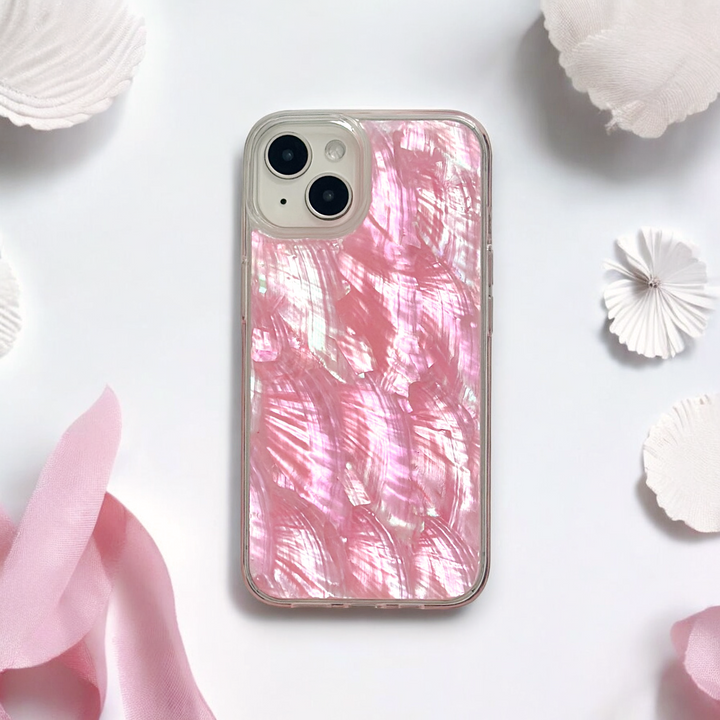 Real Natural Shell Phone Case - Pink