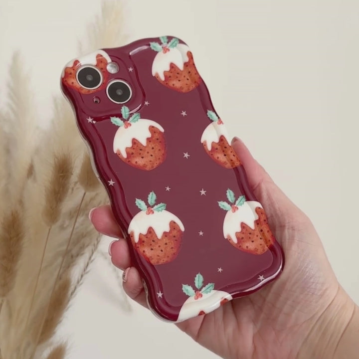 Wavy Phone Case - Christmas Pudding