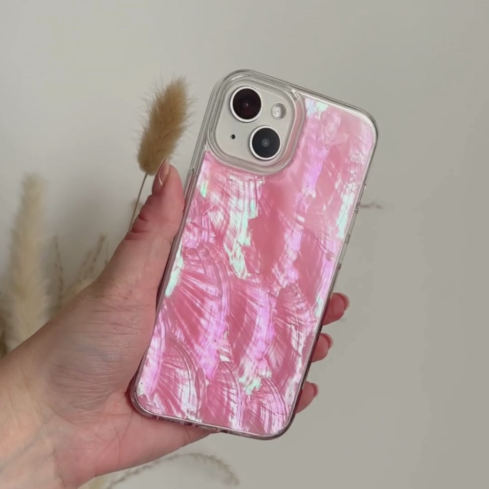 Real Natural Shell Phone Case - Pink