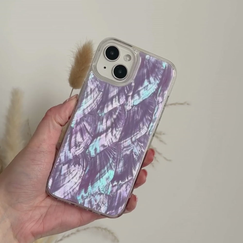 Real Natural Shell Phone Case - Lilac